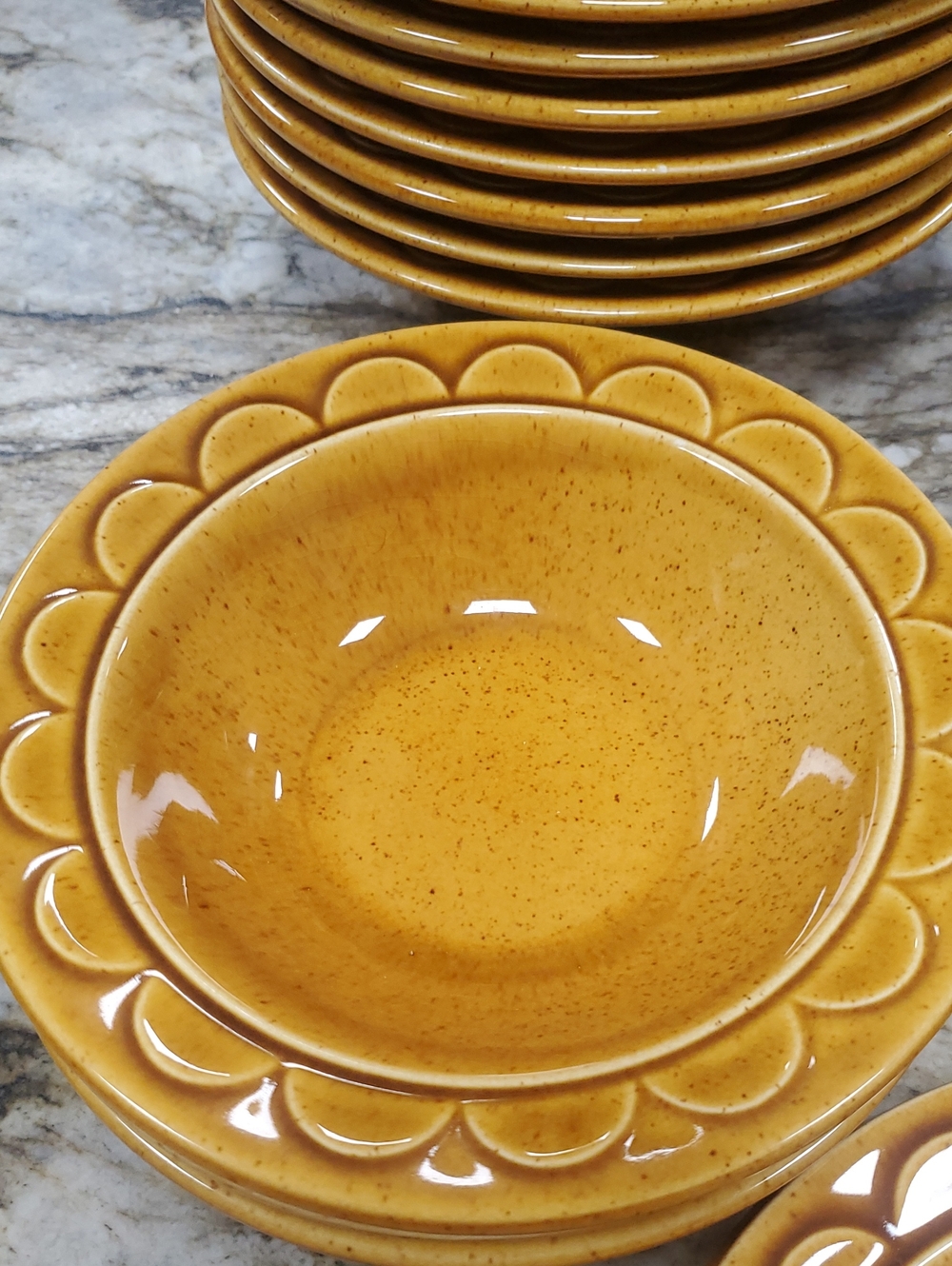 Homer Laughlin Golden Harvest Salad/Dessert Bowls - Set of 3